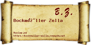Bockmüller Zella névjegykártya